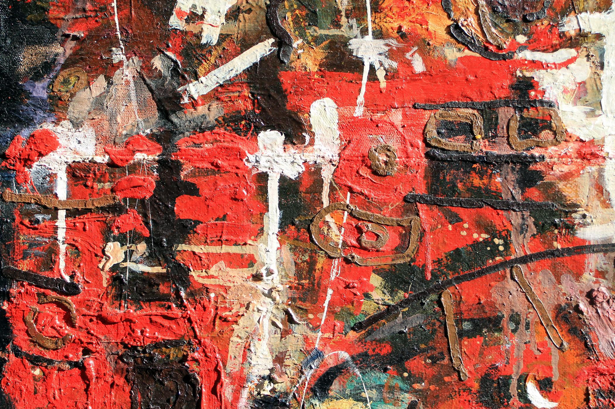Mikhail Roshnyak (Russian 1958-) Stunning Abstract Oil on Canvas Signed For Sale 4