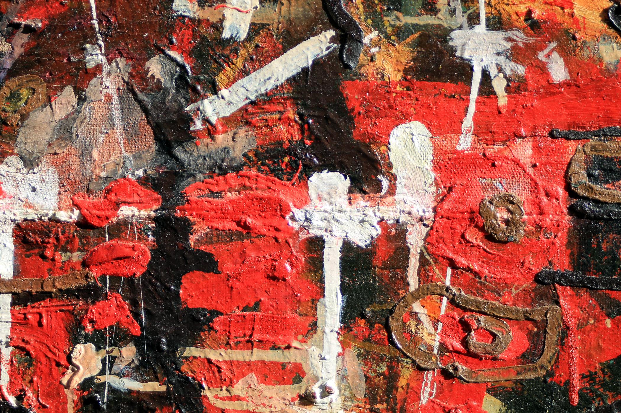 Mikhail Roshnyak (Russian 1958-) Stunning Abstract Oil on Canvas Signed For Sale 5