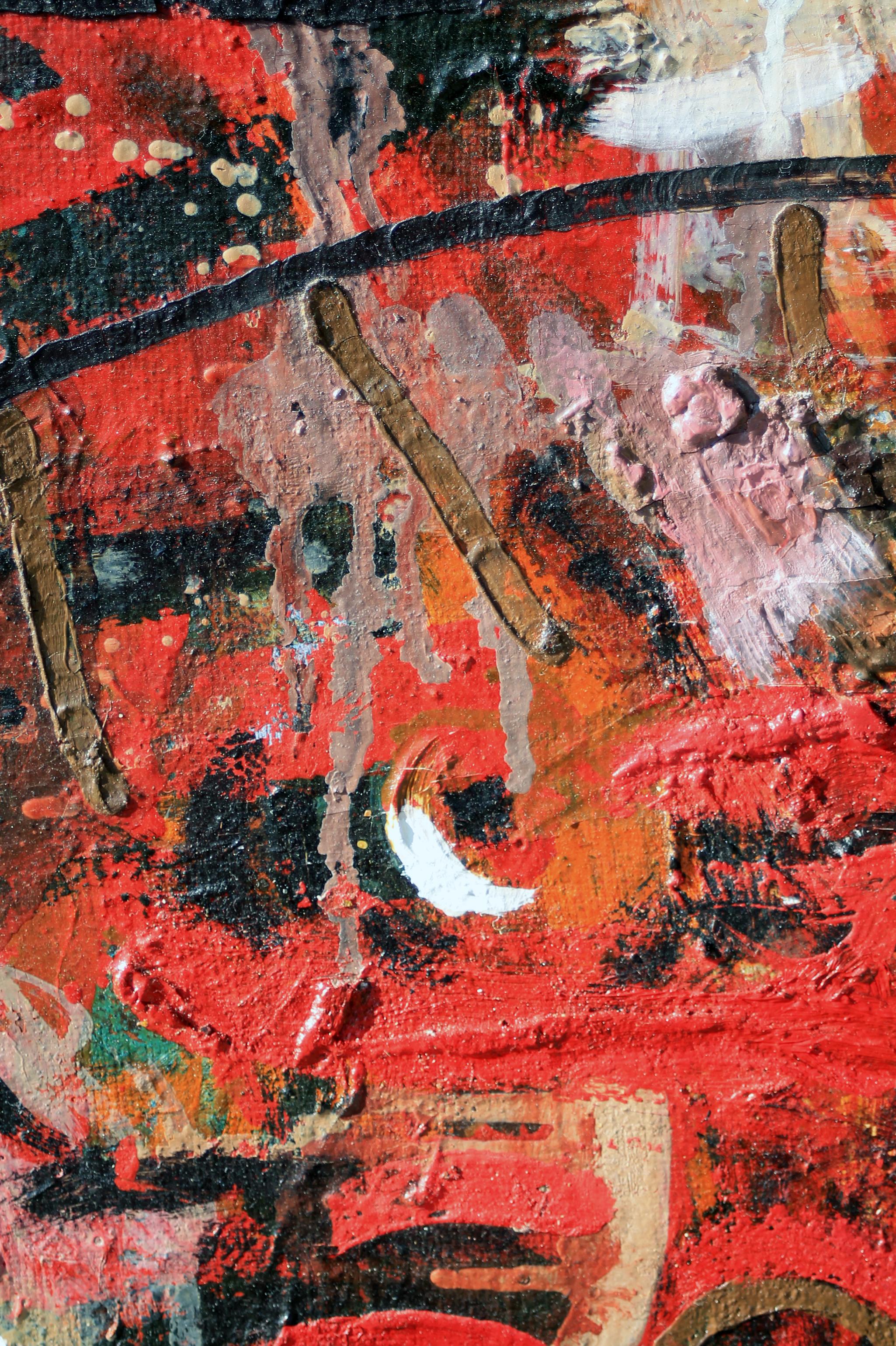 Mikhail Roshnyak (Russian 1958-) Stunning Abstract Oil on Canvas Signed In Excellent Condition For Sale In Firenze, FI