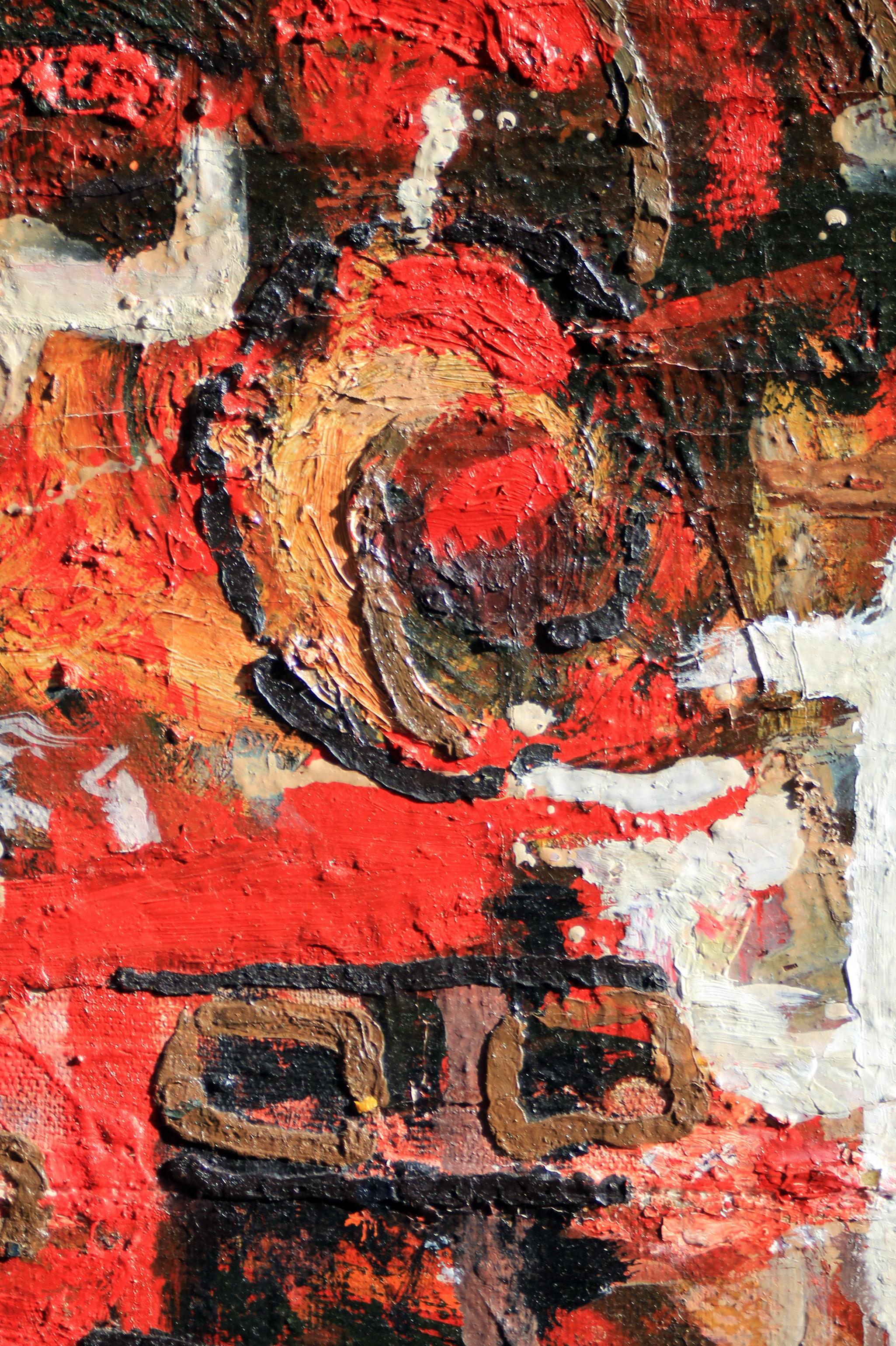 Paint Mikhail Roshnyak (Russian 1958-) Stunning Abstract Oil on Canvas Signed For Sale