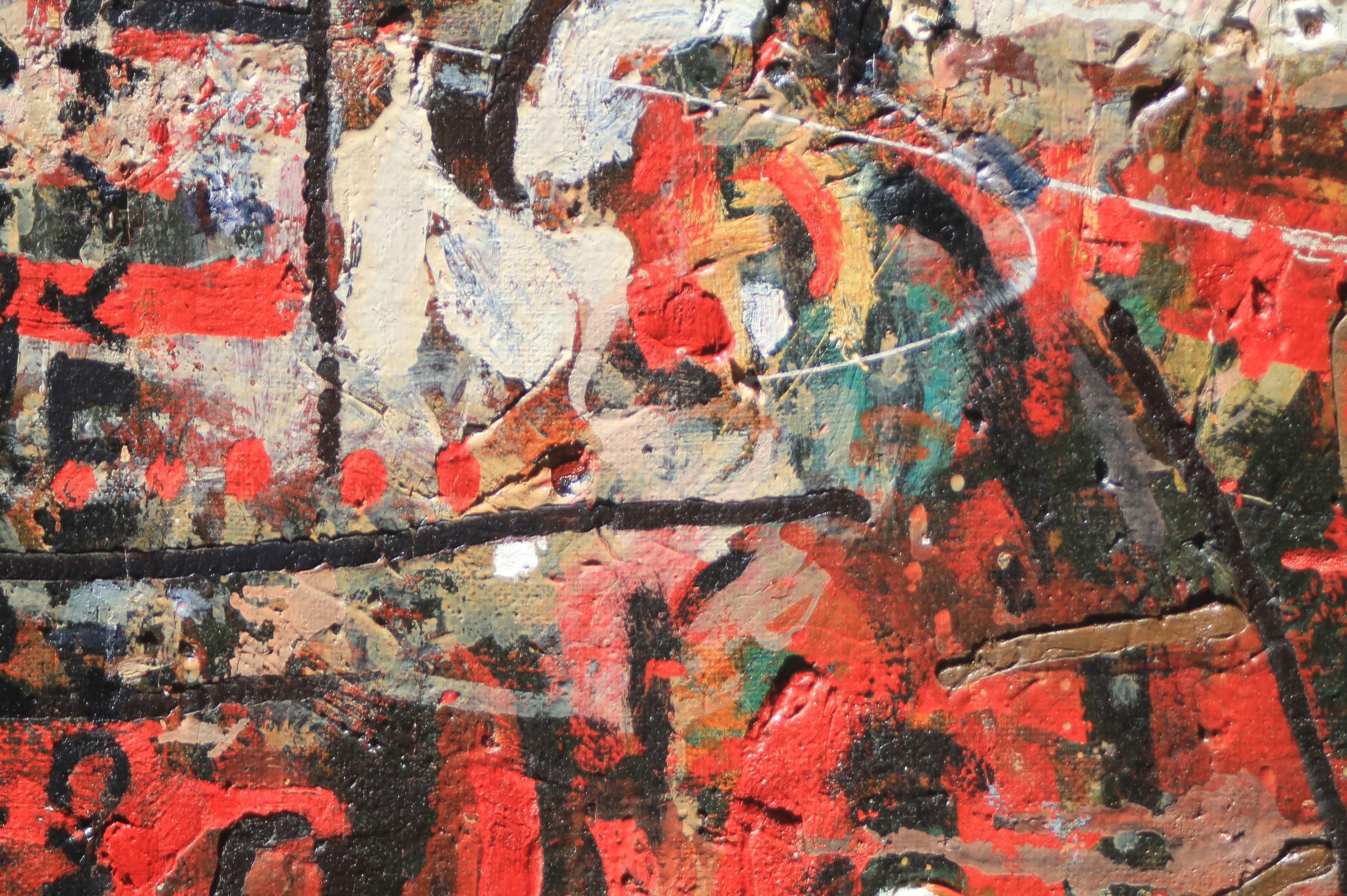 Mikhail Roshnyak (Russian 1958-) Stunning Abstract Oil on Canvas Signed For Sale 1