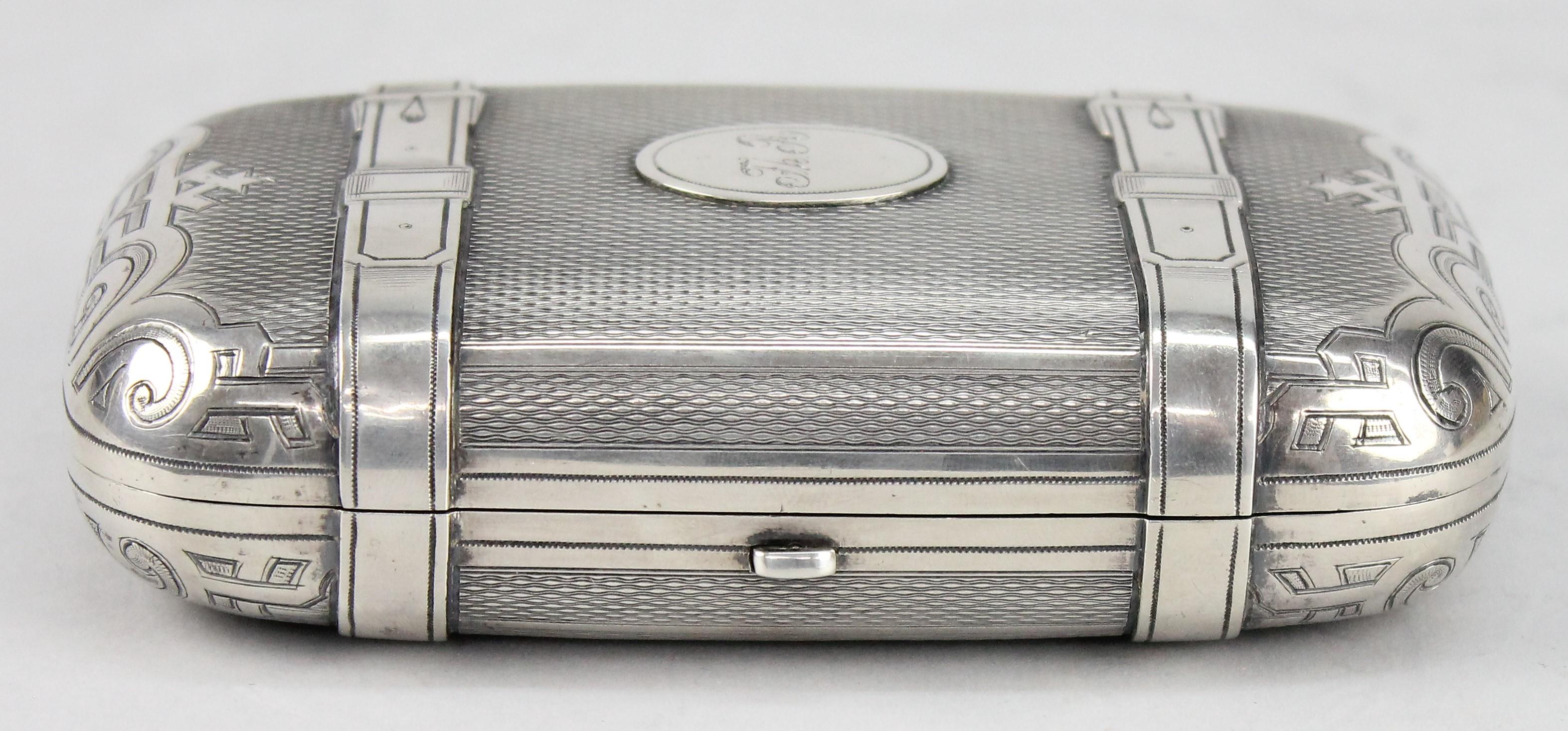 Mikhail Yakovlevich Isakov St Petersburg Russia Trompe-L’oeil Silver Cigar Case 1