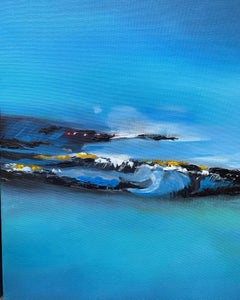 Breaking Waves, Abstract Oil Painting