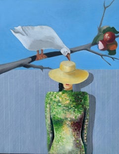 L'oie chuchotante, peinture à l'huile