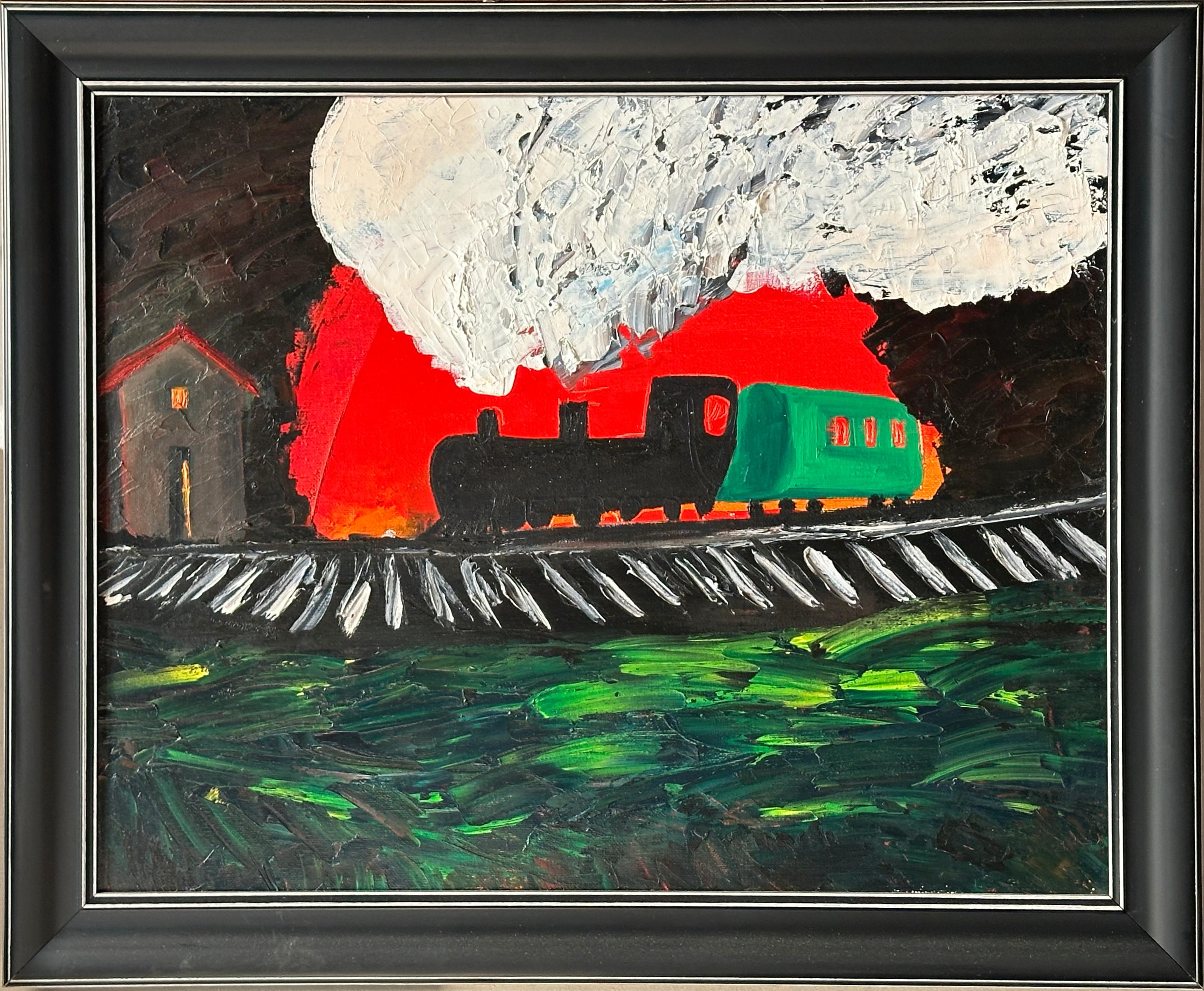 Arte contemporáneo georgiano de Mikheil Arbolishvili - Tren en venta 1
