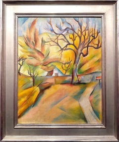 "Autumn Hue, Santa Fe" Miki Hayakawa, Japanese-American, New Mexico, Cubist