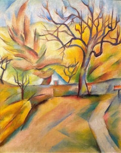 "Tinta d'autunno, Santa Fe" Miki Hayakawa, nippo-americano, New Mexico, cubista