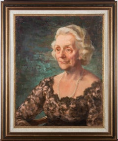 Vintage Miki Hood (1915-1994) - 1976 Oil, Mrs Jeannette Bulcock