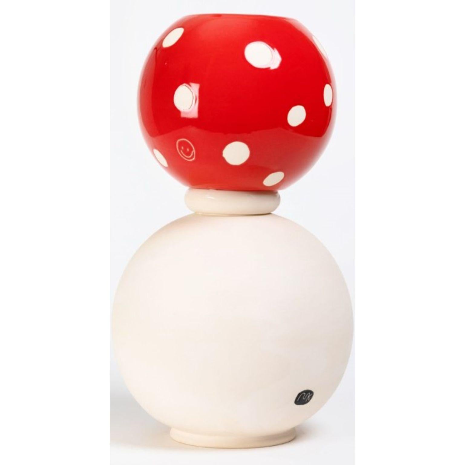 Contemporary Miki Pop Ceramic Sculpture, Mushroom by Malwina Konopacka For Sale