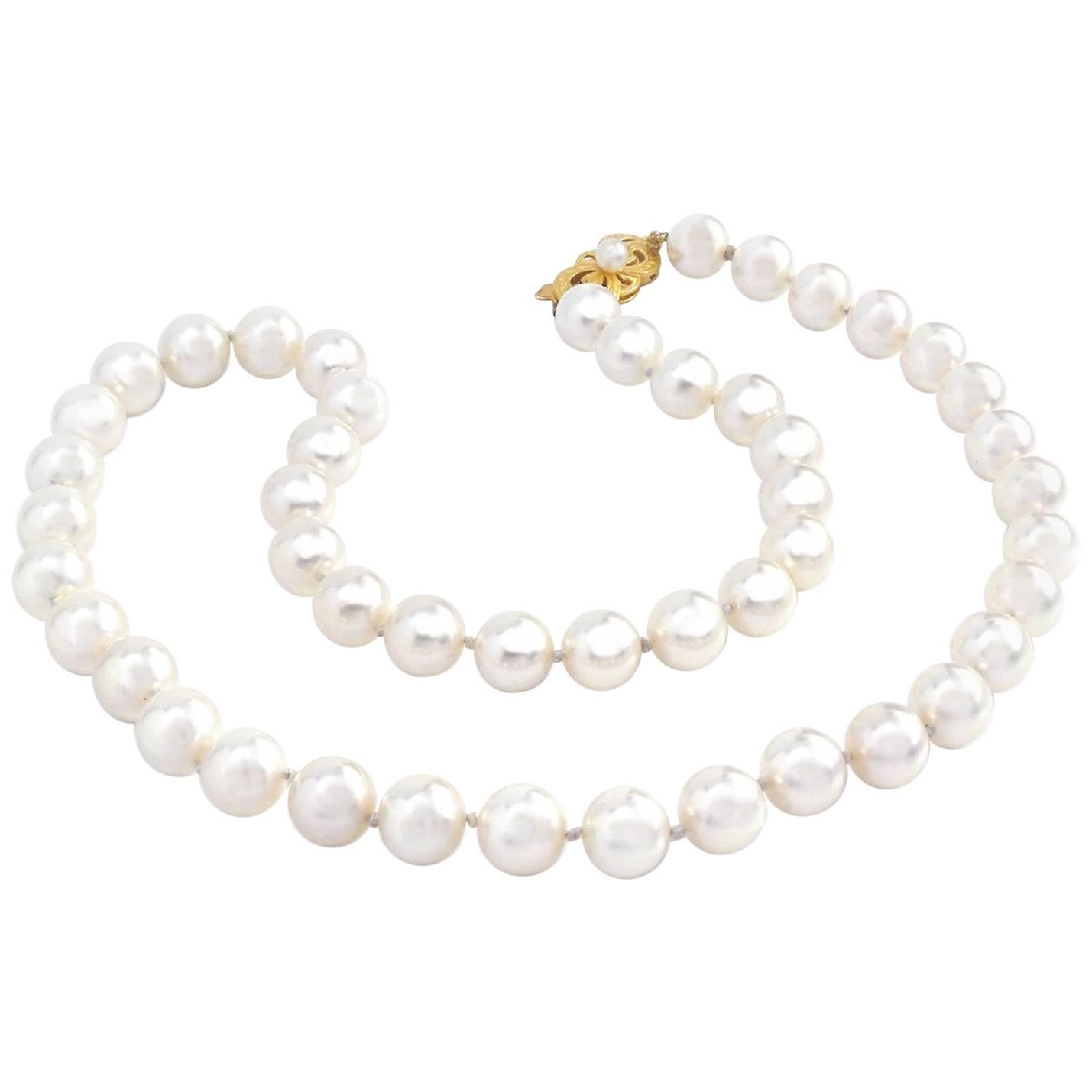Mikimoto 17 1/2 Inch Pearl Necklace