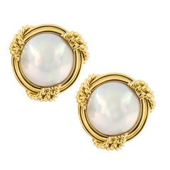 Mikimoto 18 Karat Gold Mabe
 Pearl Earrings
