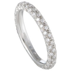 Mikimoto 18 Karat White Gold Diamond Band Ring