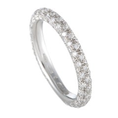 Mikimoto 18 Karat White Gold Diamond Band Ring