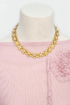 MIKIMOTO 18K Diamond Pearl Flower Necklace