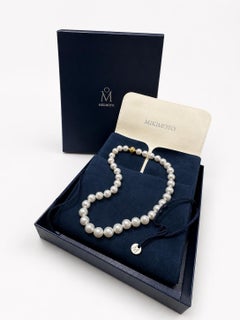 Mikimoto 18k Gold 11-12.7mm White South Sea Pearl 18" Strand Necklace w/ Box