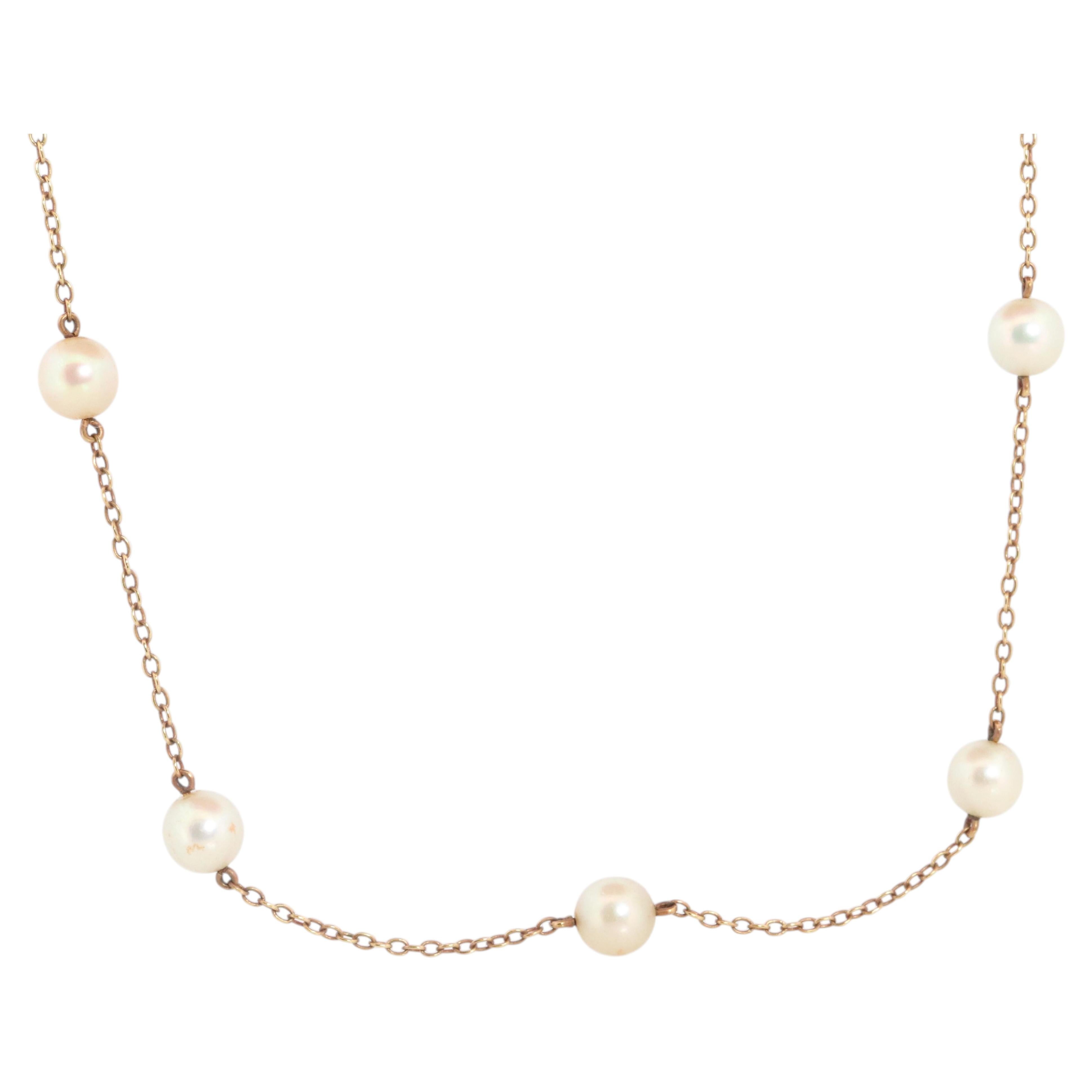 Mikimoto - Collana di perle in oro 18k. Collana di perle da 6 mm