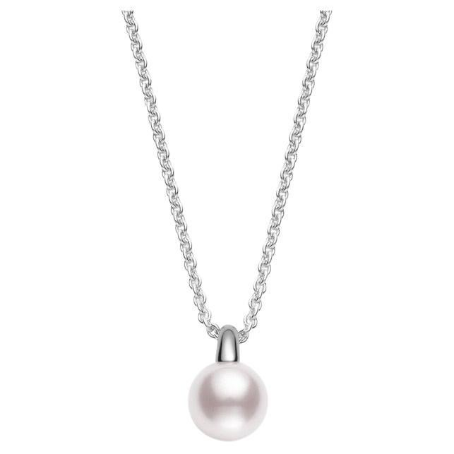 Mikimoto 18k Single Akoya Pearl Pendant Necklace MPA10305AXXW