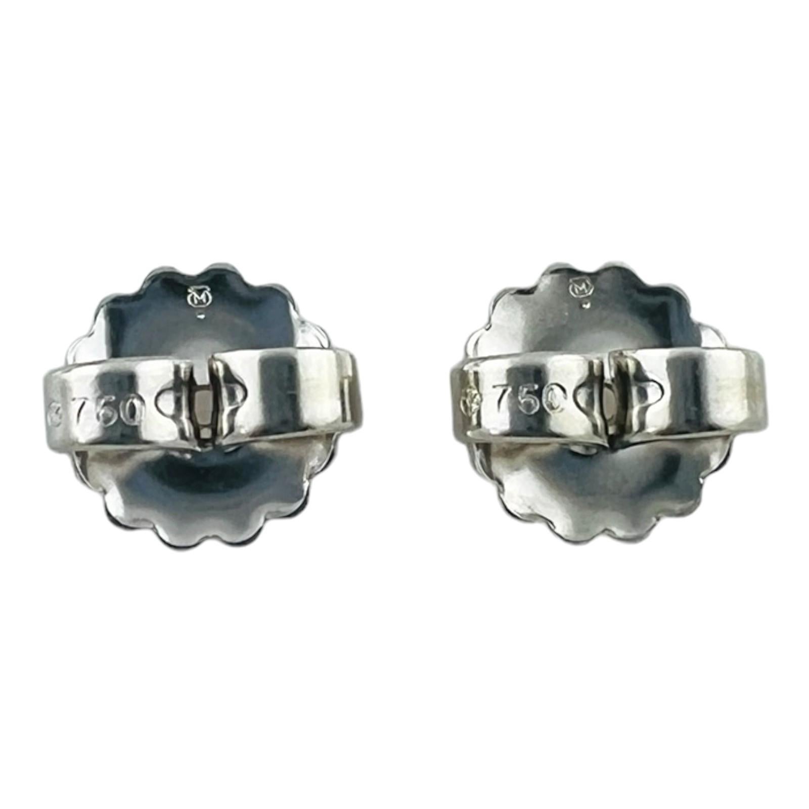 Mikimoto Boucles d'oreilles en goutte Morning Dew en or blanc 18 carats avec perles des mers du Sud noires et diamants 1