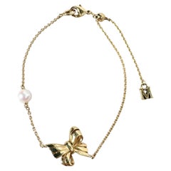 Mikimoto 18k Yellow Gold Akoya Pearl Bow Bracelet