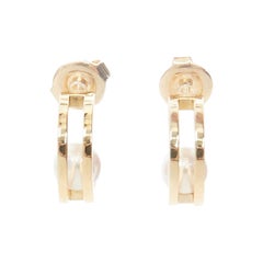 Mikimoto - Paire de boucles d'oreilles double en or jaune 18 carats avec perles d'Akoya