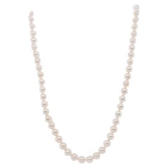 Mikimoto Collar de oro amarillo de 18 quilates y perlas con etiqueta