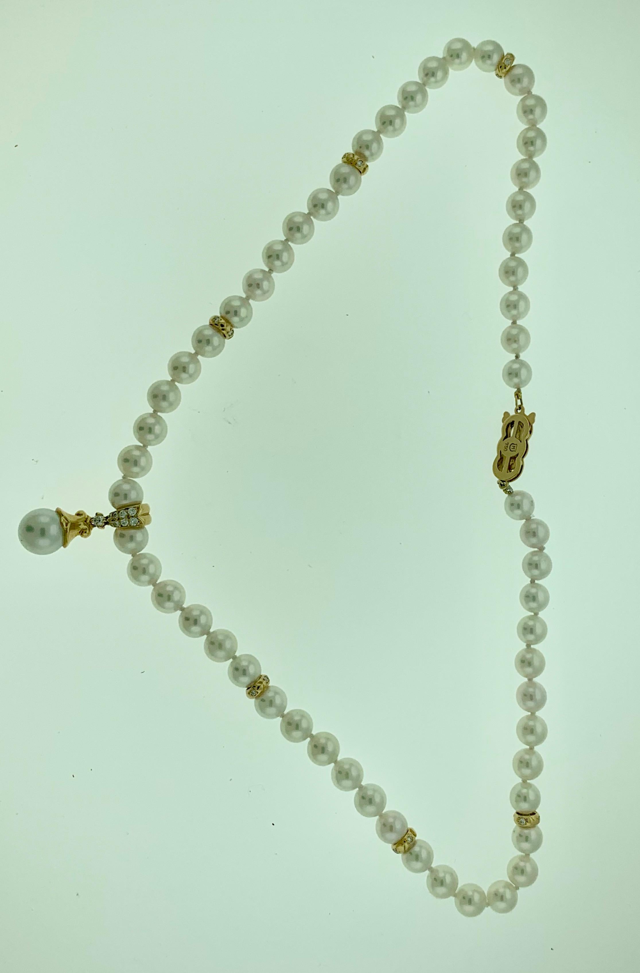 pearl necklace with drop pendant