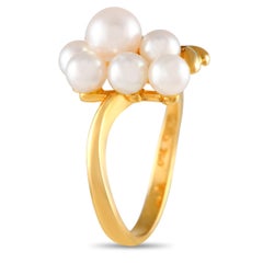 Mikimoto Perlenring aus 18 Karat Gelbgold