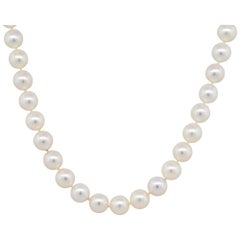 Mikimoto 18k Yellow Gold Pearl Strand Necklace