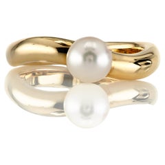 Mikimoto 18K Yellow Gold Ring with Pearl