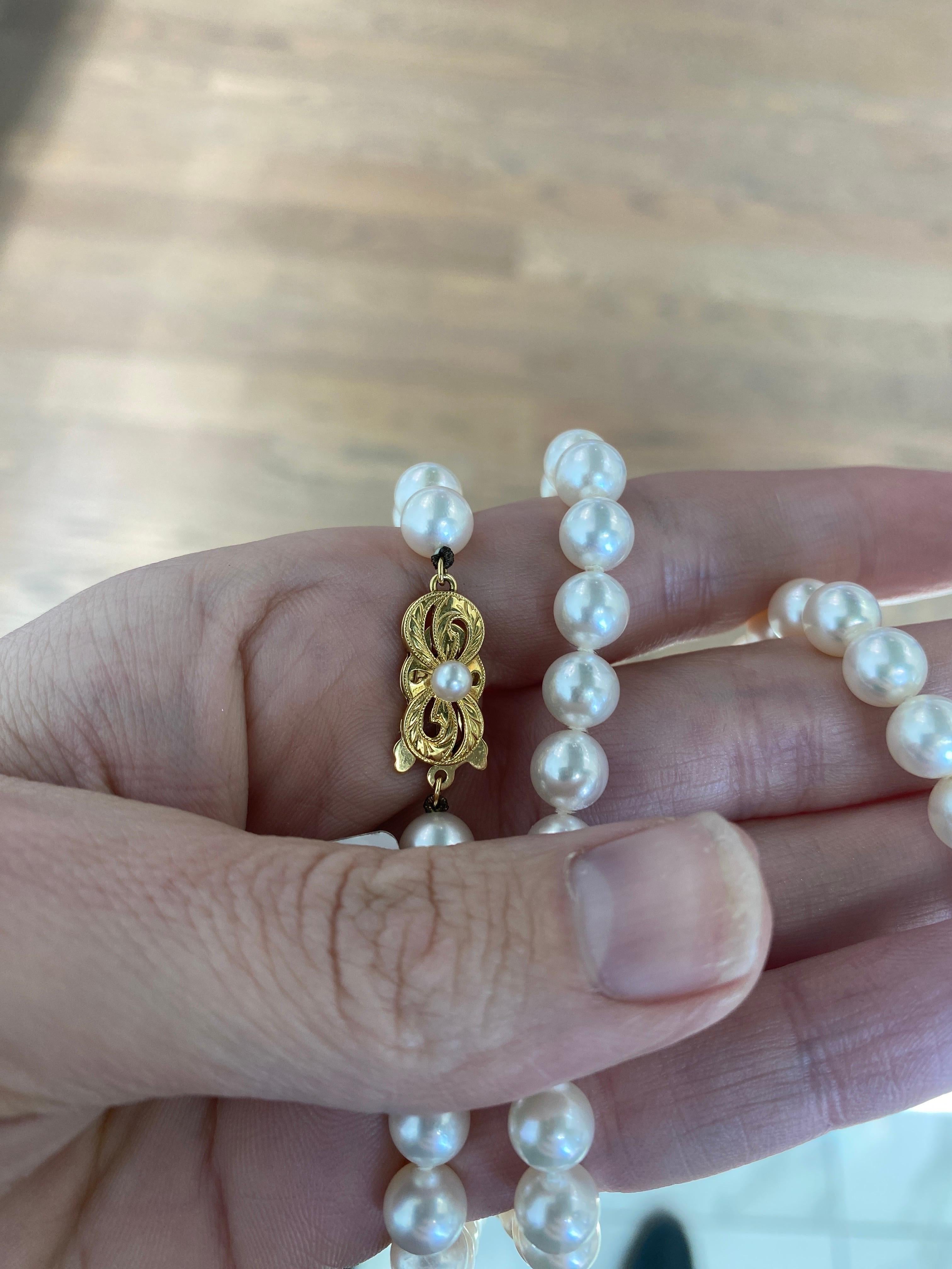 Mikimoto Collier de perles Akoya 30 pouces en vente 10