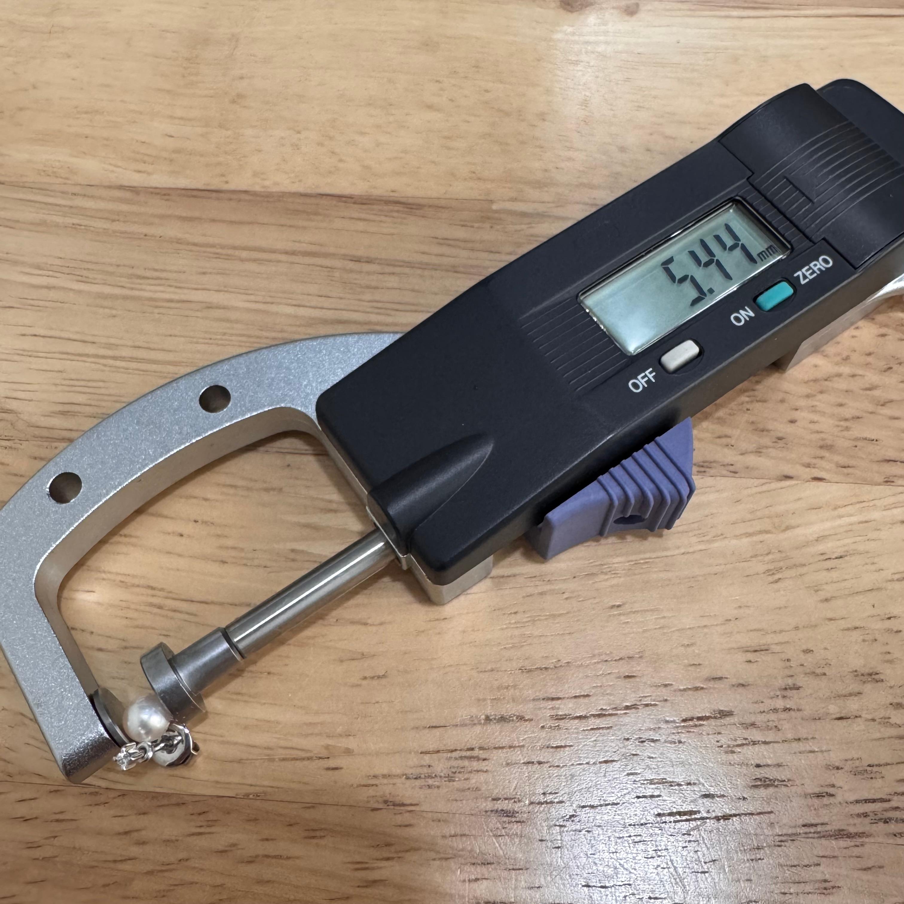 Mikimoto 5.4 mm Akoya Pearl & Diamond Post Earrings 18k White Gold For Sale 3