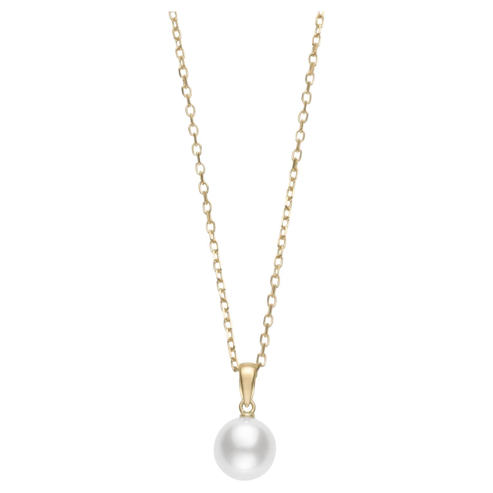 Mikimoto 6-6.5mm Akoya Cultured Pearl Pendant Necklace PPS603K For Sale