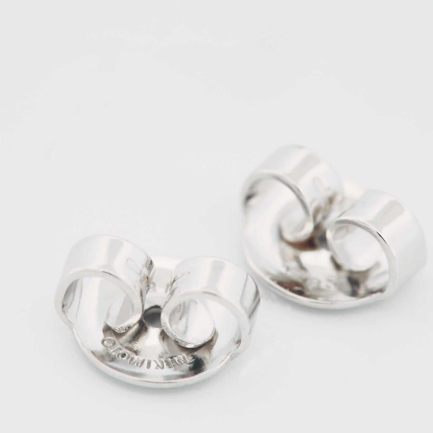 Mikimoto 6 mm Akoya Pearl Post Earrings 18k White Gold 2