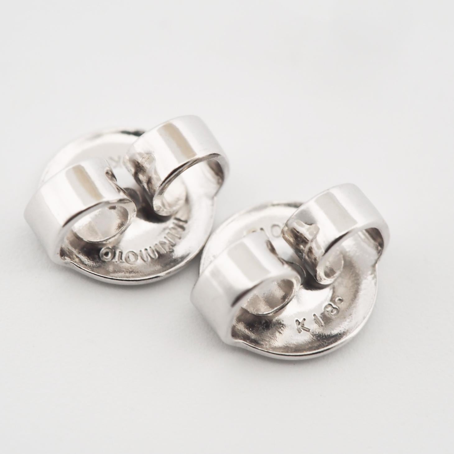 Mikimoto Orecchini a perla Akoya 6,0 mm in oro bianco 18 carati 4