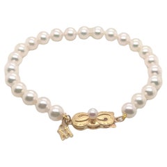 Mikimoto 6.5mm-6mm Akoya Pearl Bracelet With 18K Yellow Gold UD65107K