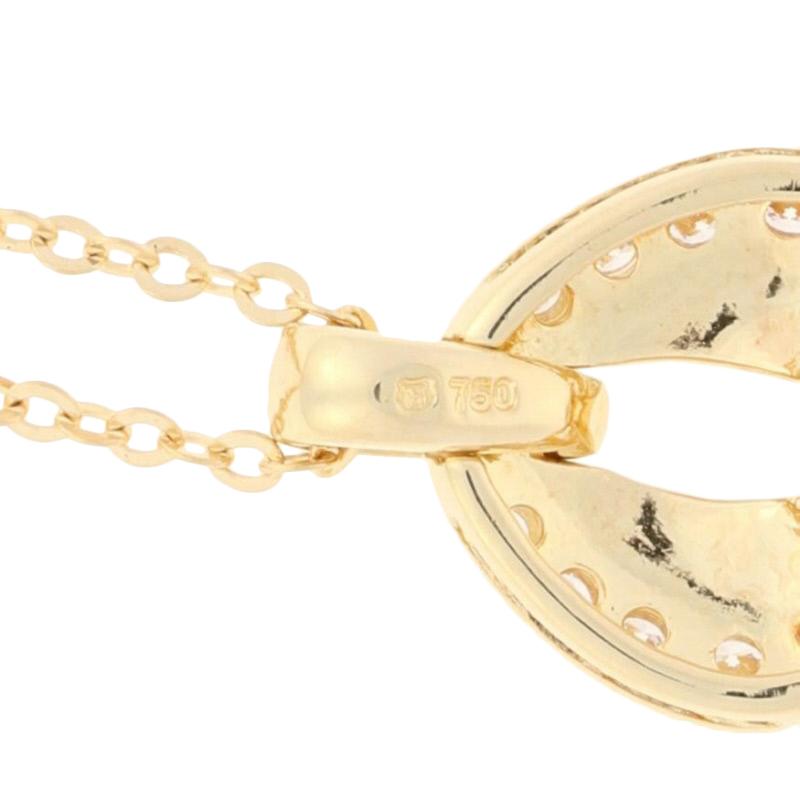 Women's Mikimoto Akoya Pearl and Diamond Pendant Necklace, 18 Karat Yellow Gold