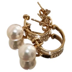 Mikimoto 7.2 mm Akoya Pearl Post Earrings 18k Yellow Gold