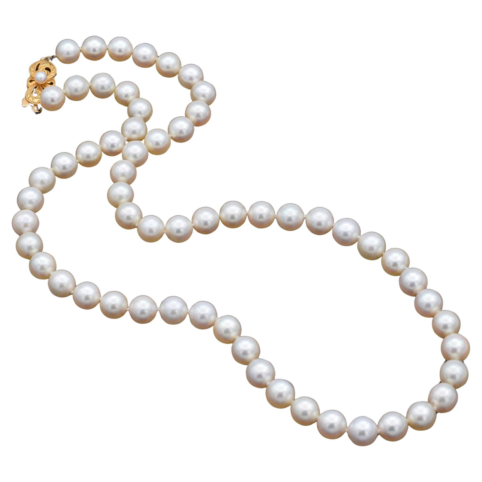 Sold at Auction: Chanel - 10 Strand Pearl Necklace - Large - Multi-stone  White - CC gold