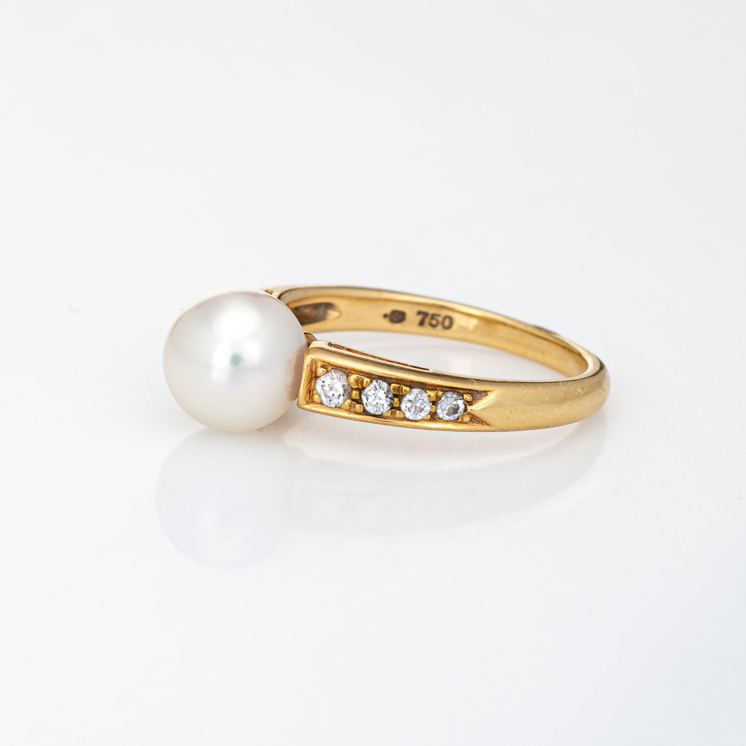 vintage mikimoto pearl ring