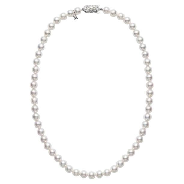 Mikimoto a+ Akoya Pearl 18k White Gold Necklace U80218w