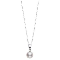 Mikimoto Pendentif Akoya en or blanc 18 carats avec perles de culture PPS801W