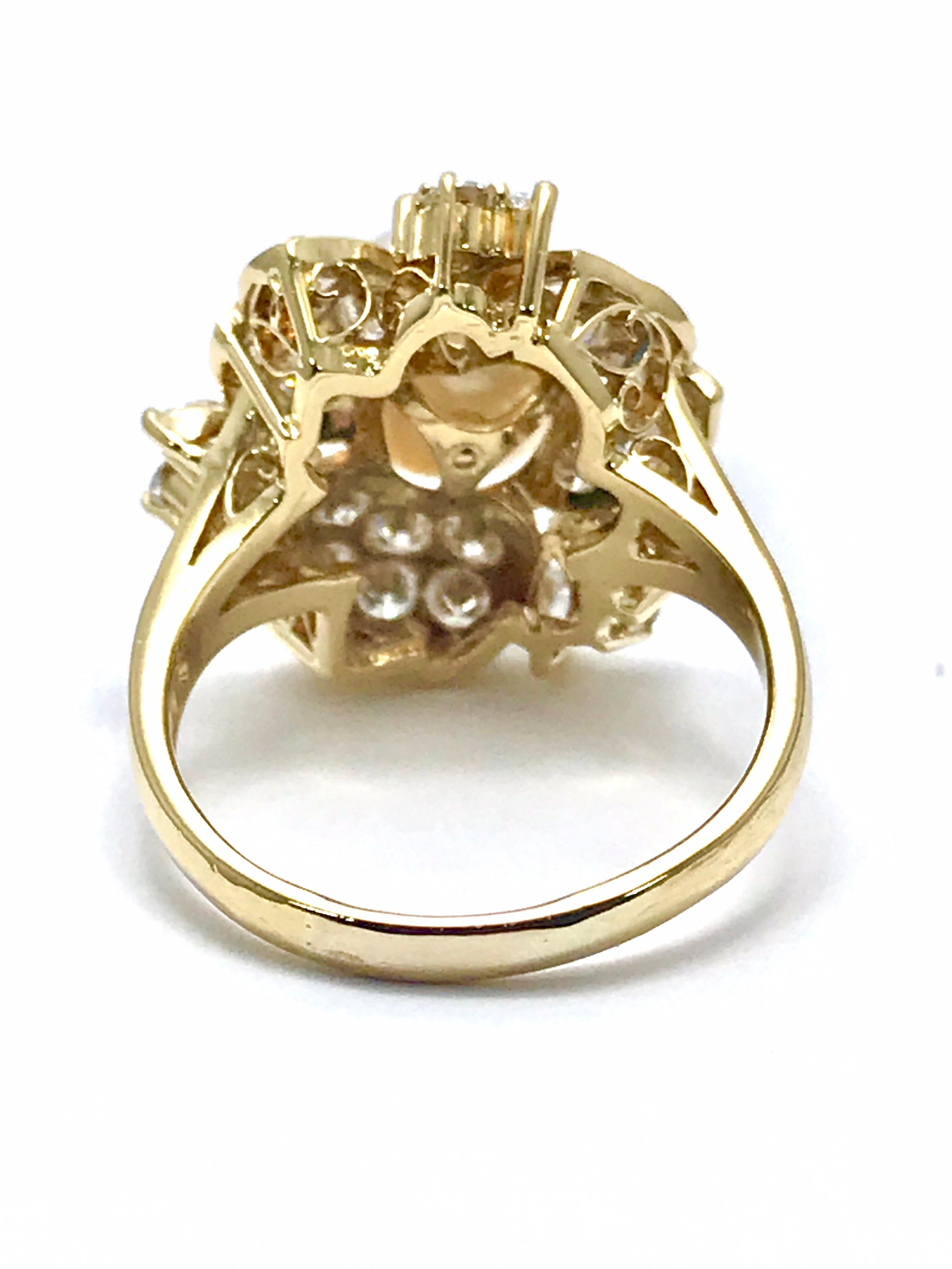 mikimoto pearl ring yellow gold