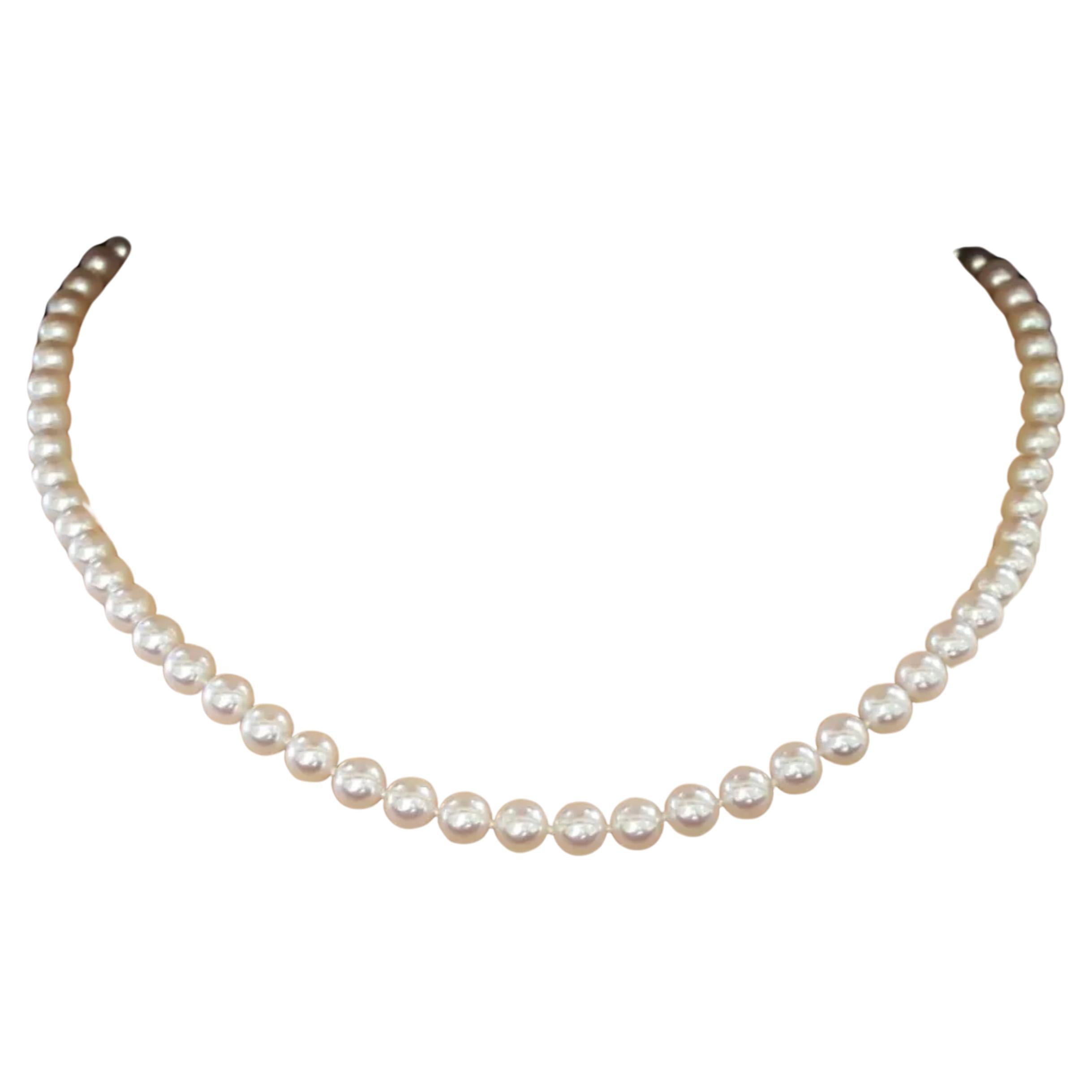 Mikimoto A+ 6.5mm Akoya Pearl Strand Necklace in 18K Yellow Gold