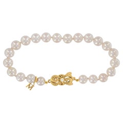 Mikimoto AAA Akoya Bracelet perles en or jaune 18 carats