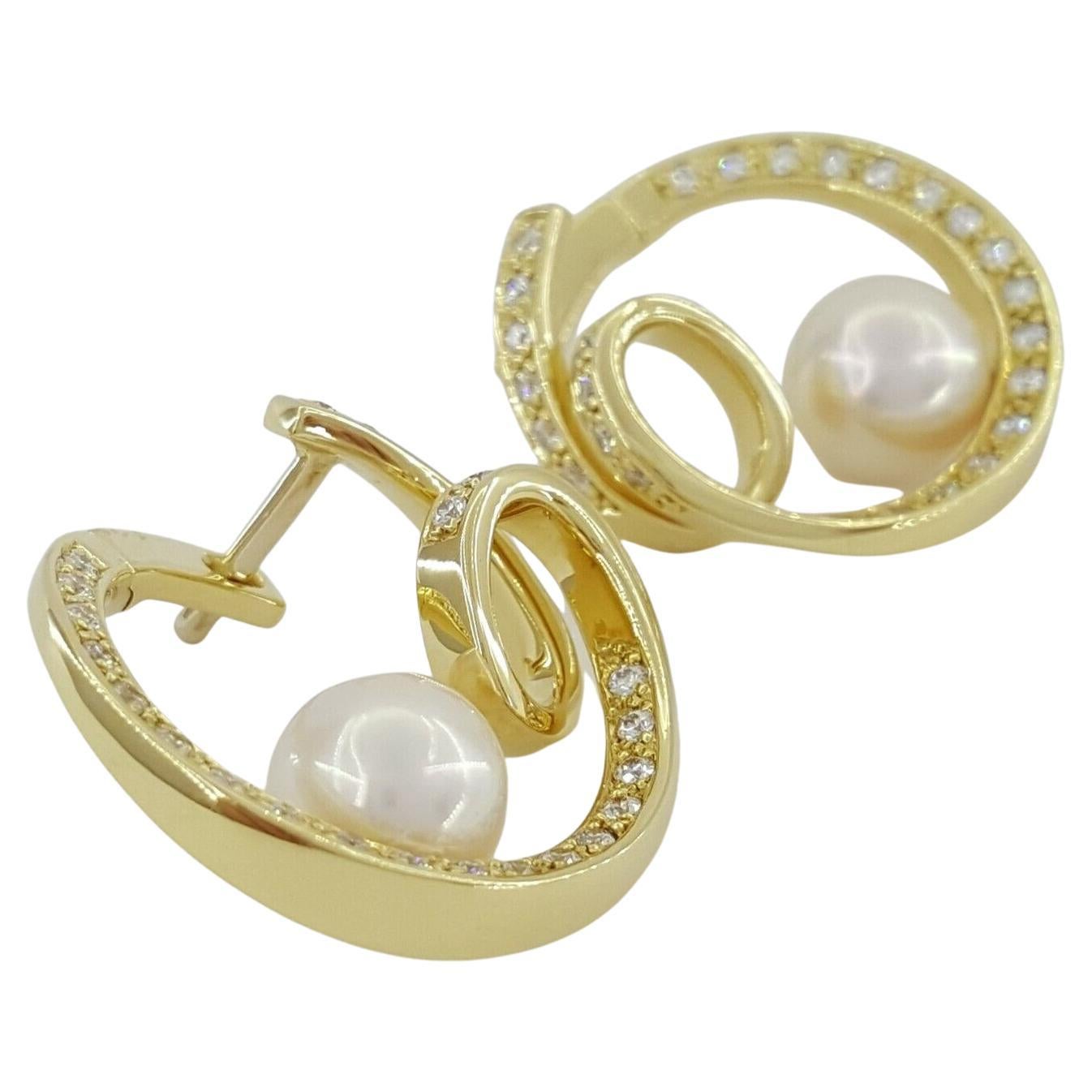 Akoya Boucles d'oreilles perles AAA+ Mikimoto