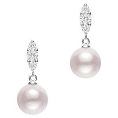 Mikimoto Orecchini con perle coltivate Akoya e diamanti MEA10327ADXW