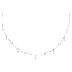 Mikimoto Akoya-Zuchtperlen- und Diamant-Halskette MPQ10087ADXW