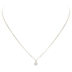 Used Mikimoto Akoya Cultured Pearl and Diamond Pendant Necklace MPQ10130ADXK
