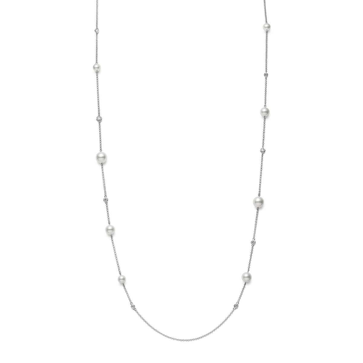 akoya pearl station necklace