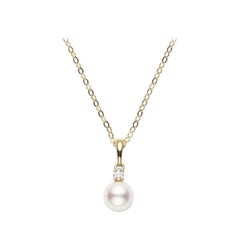 Mikimoto Akoya Cultured Pearl and Diamonds Pendent PPS602DK